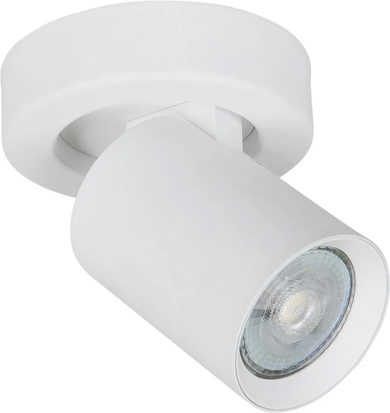 Opbouwspot Oliver | Wit | Rond | GU10 | 1-voudig | 10cm fra Highlight i Metaal – produktbillede