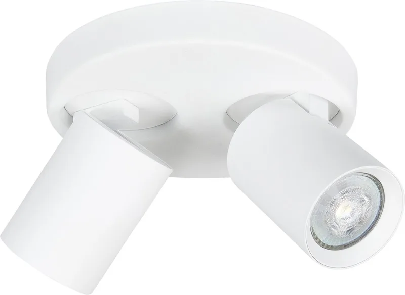 Opbouwspot Oliver | Wit | Rond | GU10 | 2-voudig | 17cm de Highlight en Metaal – photo produit