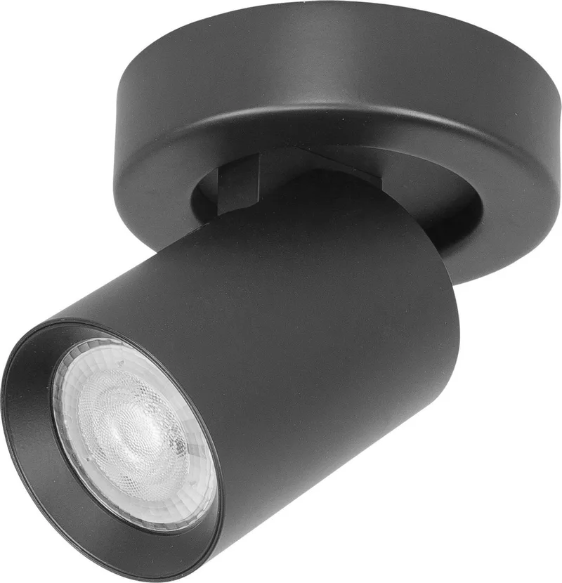 Opbouwspot Oliver | Zwart | Rond | GU10 | 1-voudig | 10cm de Highlight en Metaal – photo produit