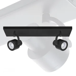 Opbouwspot plafondlamp | 40 cm | alto spots | 2 lichts | GU10 | zwart | metaal | moderne industriële fra Highlight – produktbillede 1 af 3