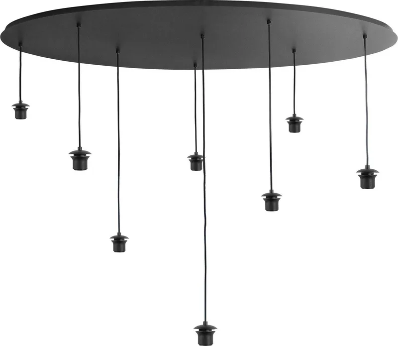 pendellamp Fantasy 8L ovaal 140 cm de Highlight en Noir – photo produit