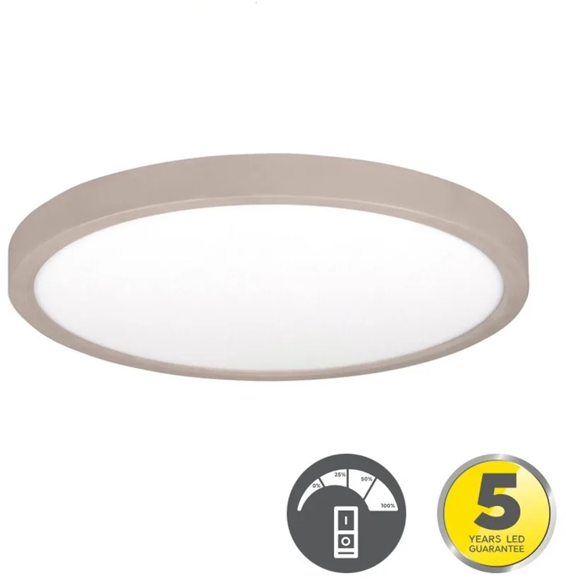 Piatto Plafondlamp Ø 30,5 cm | Ultradunne LED Plafondlamp met 3-Staps Dimfunctie von Highlight in Beige – Produktfoto