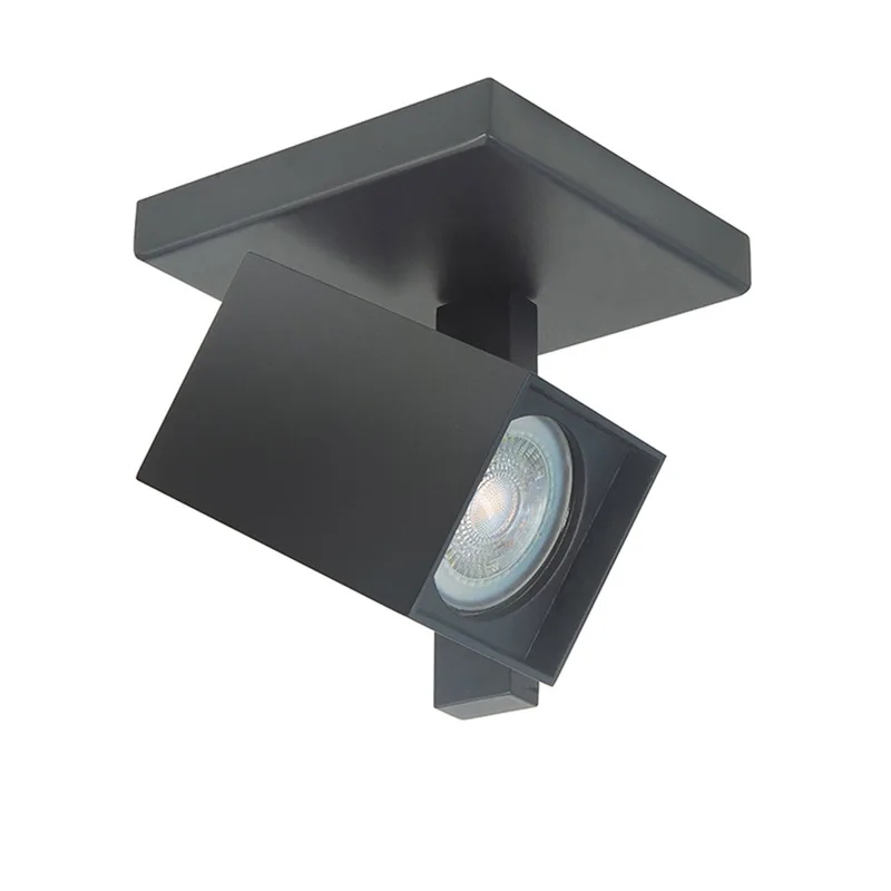 Plafond/wandspot | 10 cm | oslo spots | GU10 | zwart | metaal | moderne verlichting von Highlight – Produktfoto 1 von 3