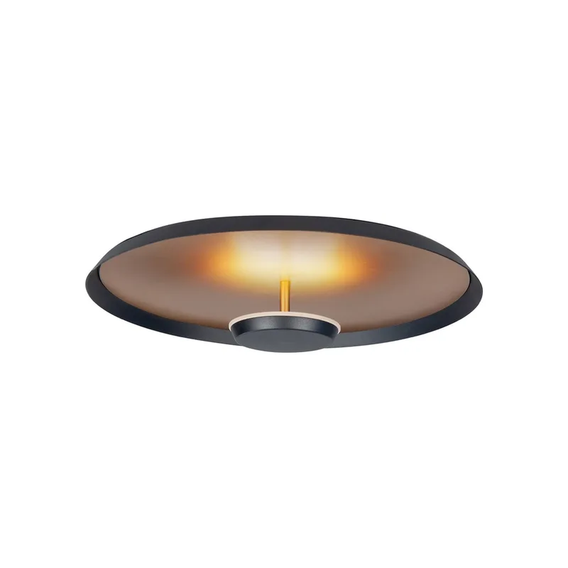 Plafondlamp | 25,5 cm | oro plafondlampen | LED | goud zwart | metaal | design moderne trendy de Highlight – photo produit 1 sur 2