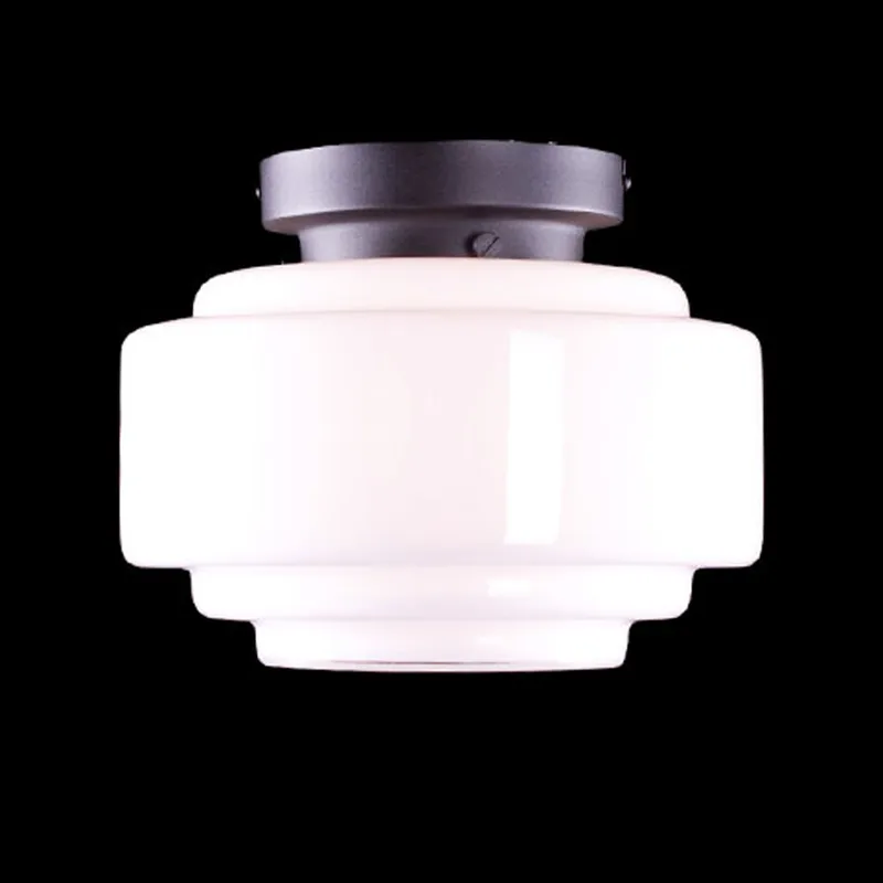 Plafondlamp | 25 cm | art deco met zwart armatuur | E27 | wit zwart | glas metaal | art deco von Highlight – Produktfoto 1 von 3
