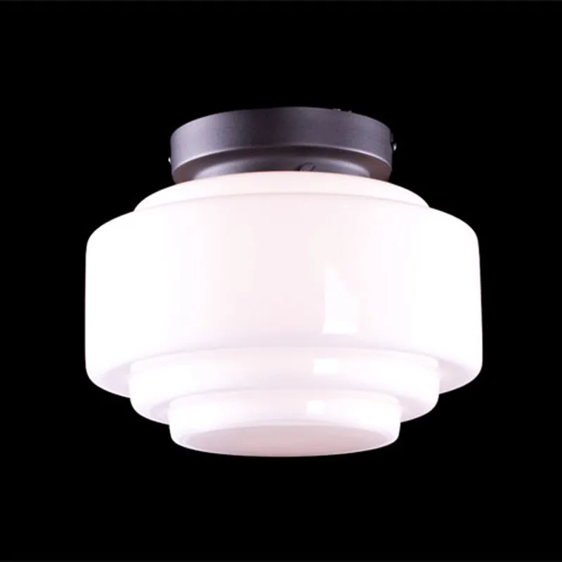 Plafondlamp | 25 cm | art deco met zwart armatuur | E27 | wit zwart | glas metaal | art deco von Highlight – Produktfoto 2 von 3