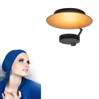 Plafondlamp | 25 cm | Goldy plafondlampen | LED | goud zwart | metaal | moderne design diffuse von Highlight – Produktfoto 2 von 3