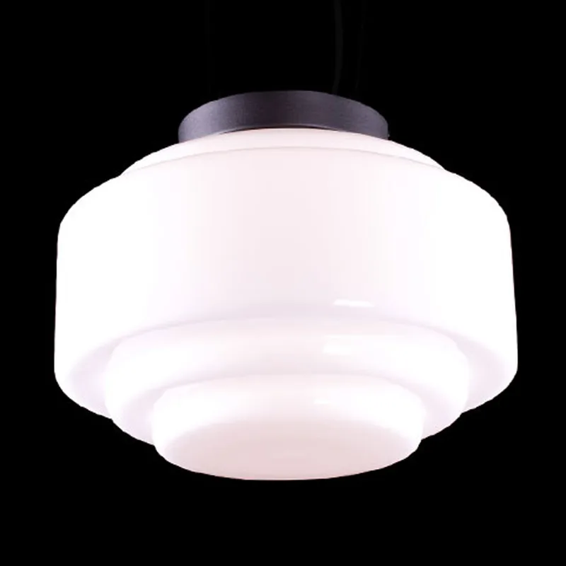 Plafondlamp | 30 cm | Art Deco met zwart armatuur | E27 | wit zwart | glas metaal | art deco retro von Highlight – Produktfoto 3 von 3