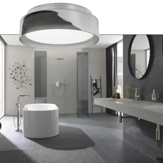 Plafondlamp | 35 cm | clear | LED | grijs smoke | glas metaal | moderne diffuse functionele van Highlight – productfoto 2 van 3