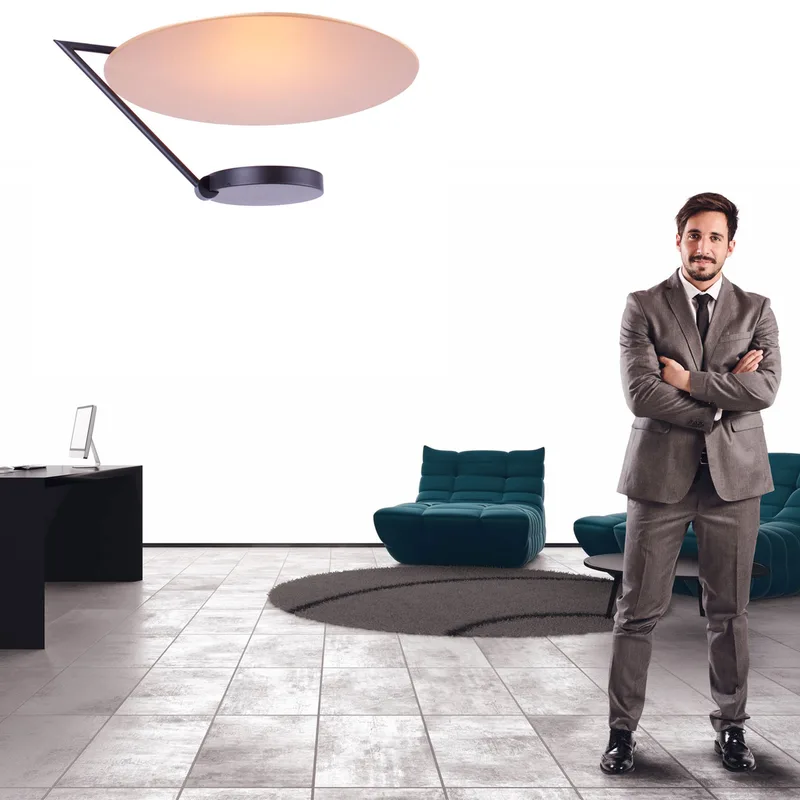 Plafondlamp | 47 cm | Goldy plafondlampen | LED | goud zwart | metaal | moderne design decoratieve van Highlight – productfoto 2 van 3