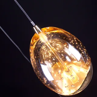 Plafondlamp | 9,5 cm | Golden Egg | 3 lichts | ingebouwde vervangbare LED module | amber goud zwart fra Highlight – produktbillede 3 af 3