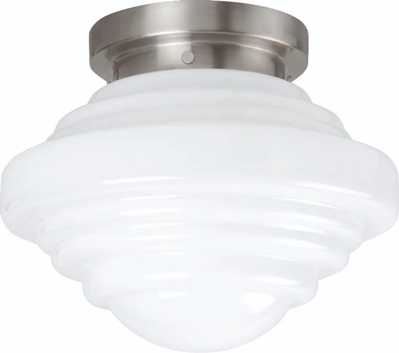 Plafondlamp Art-Deco de Highlight en Staal & Wit – photo produit