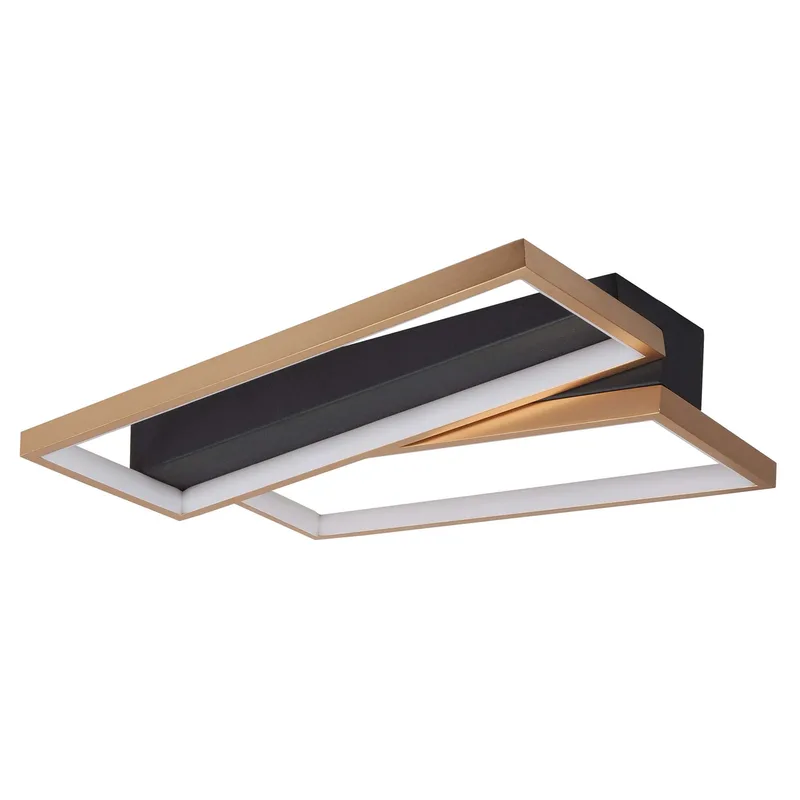 Plafondlamp Helios L 43 cm B 34 cm mat goud-zwart de Highlight – photo produit