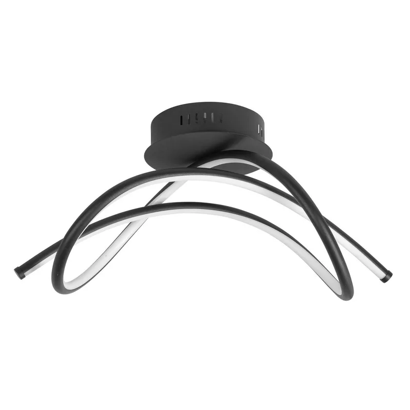 Plafondlamp led design Plaza | mat zwart | kunststof | dimbaar | modern design de Highlight – photo produit