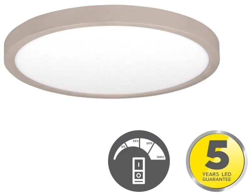 Plafondlamp Piatto Ø 23,5 cm 3 step DIM fra Highlight i Beige – produktbillede