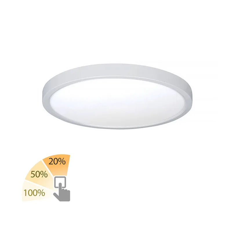 Plafondlamp Piatto Ø 23,5 cm 3 step DIM wit de Highlight – photo produit