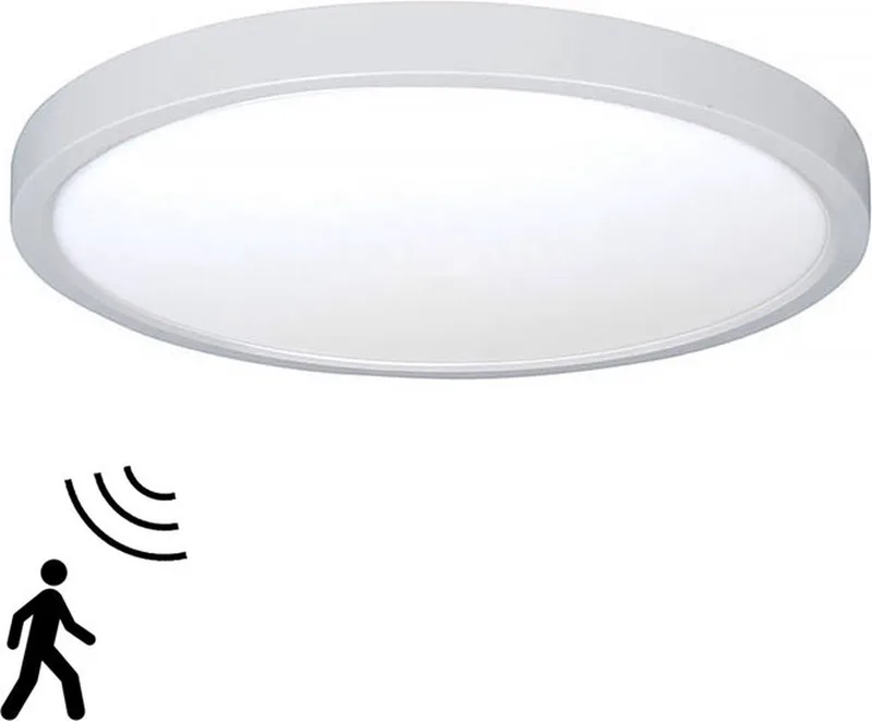 Plafondlamp Piatto Ø 30,5 cm Sensor fra Highlight i Hvid – produktbillede