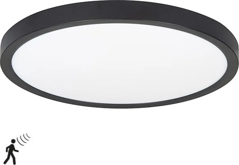 Plafondlamp Piatto Ø 30,5 cm Sensor fra Highlight i Sort – produktbillede