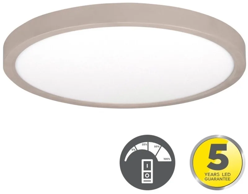 Plafondlamp Piatto Ø 44,5 cm 3 step DIM fra Highlight i Beige – produktbillede