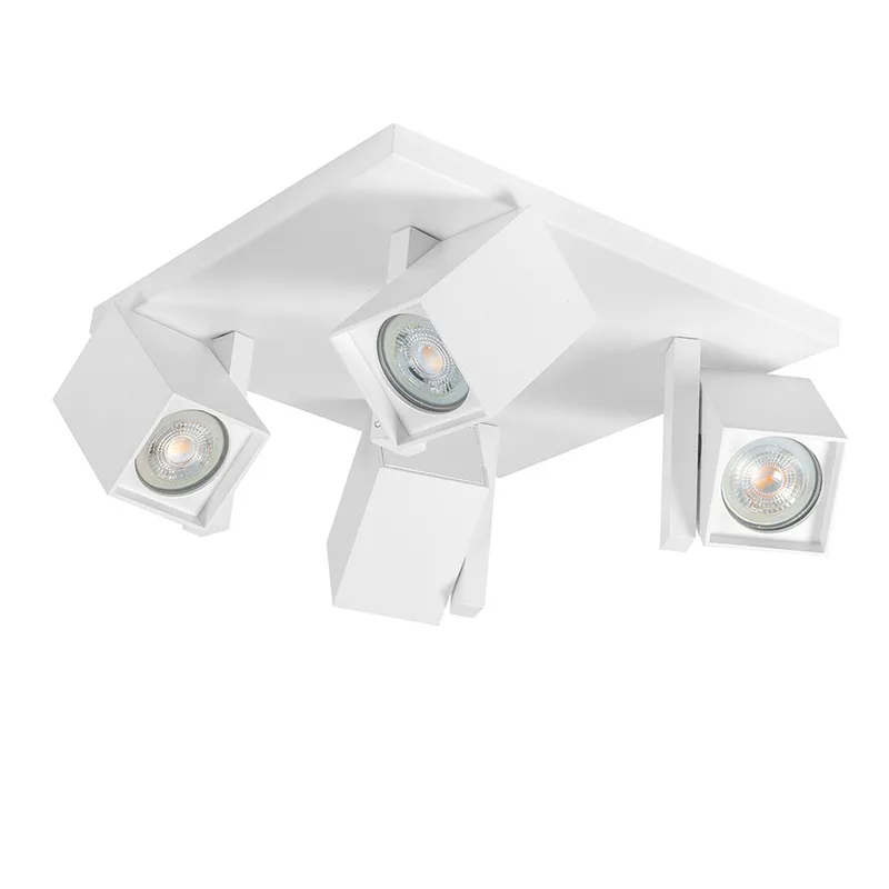 Plafondspot | 10 cm | Oslo spots | 4 lichts | GU10 | wit | metaal | moderne verlichting by Highlight – product photo 1 of 3