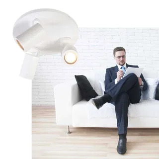 Plafondspot | 25 cm | halospots wit | 3 lichts | GU10 | wit | metaal | moderne verlichting de Highlight – photo produit 2 sur 2