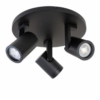 Plafondspot | 25 cm | halospots zwart | 3 lichts | GU10 | zwart | metaal | moderne verlichting fra Highlight – produktbillede 1 af 2