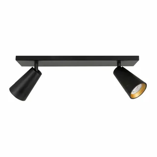 Plafondspot | 40 cm | Petunia | 2 lichts | GU10 | goud zwart | kunststof metaal | modern landelijk från Highlight – produktbild 1 av 3