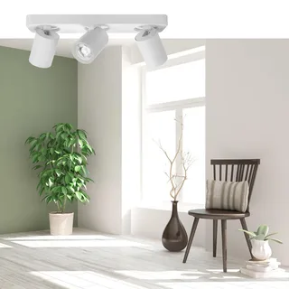Plafondspot | Oliver spots | 3 lichts | GU10 | wit | kunststof en metaal | moderne verlichting de Highlight – photo produit 2 sur 3