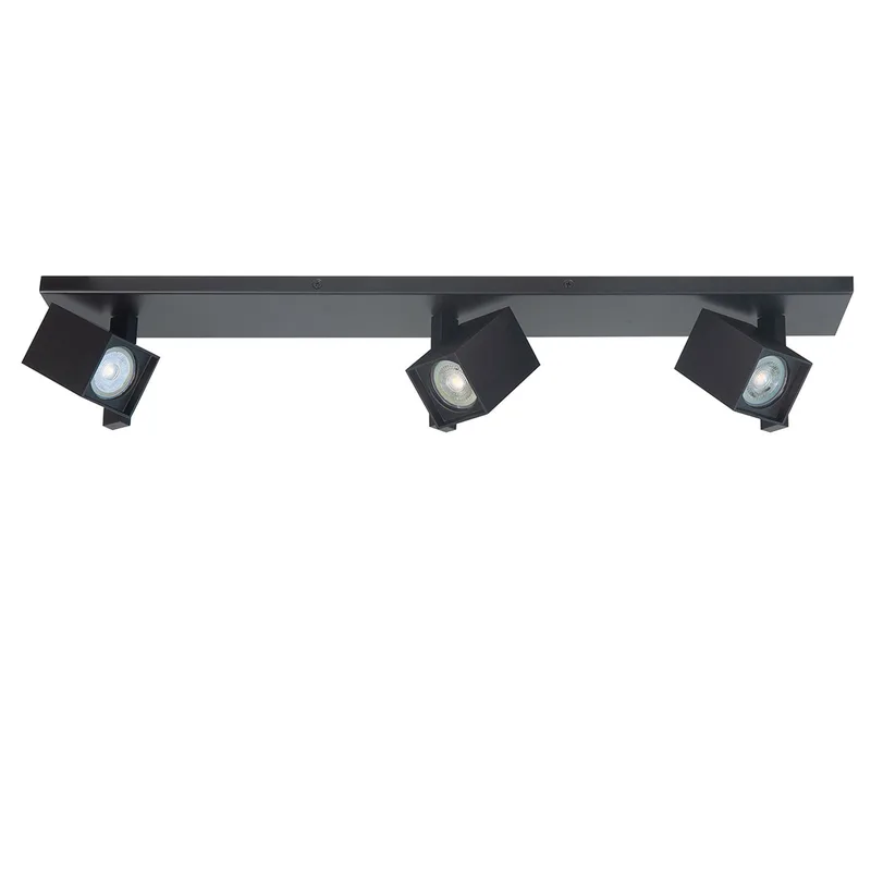 Plafondspot wandspot | 10 cm | Oslo spots | 3 lichts | GU10 | zwart | metaal | moderne verlichting von Highlight – Produktfoto 1 von 3