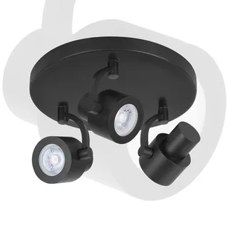 Plafonniere | 25 cm | Alto spots | 3 lichts | GU10 | zwart | metaal | modern industrieel de Highlight – photo produit 1 sur 3