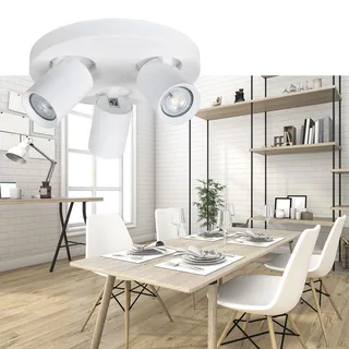 Plafonniere | 25 cm | Oliver spots | 3 lichts | GU10 | wit | kunststof en metaal | moderne van Highlight – productfoto 2 van 2
