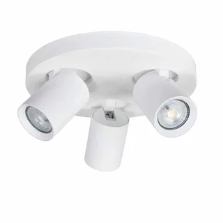 Plafonniere | 25 cm | Oliver spots | 3 lichts | GU10 | wit | kunststof en metaal | moderne van Highlight – productfoto 1 van 2