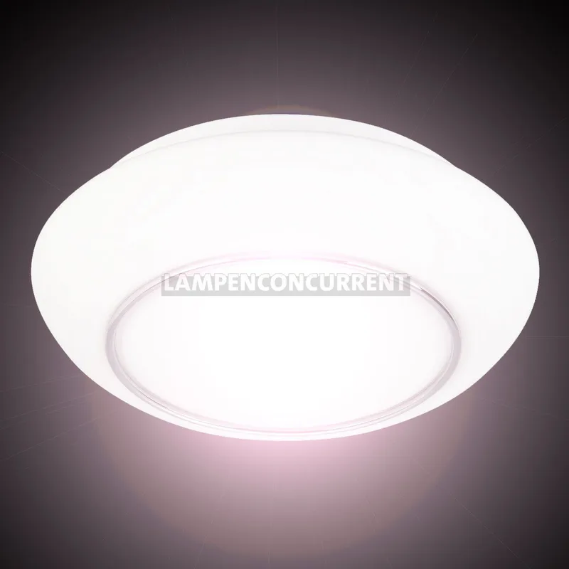 Plafonniere | 30 cm | tornado IP44 badkamer lamp | 2 lichts | E27 | chroom wit | glas metaal by Highlight – product photo 2 of 3