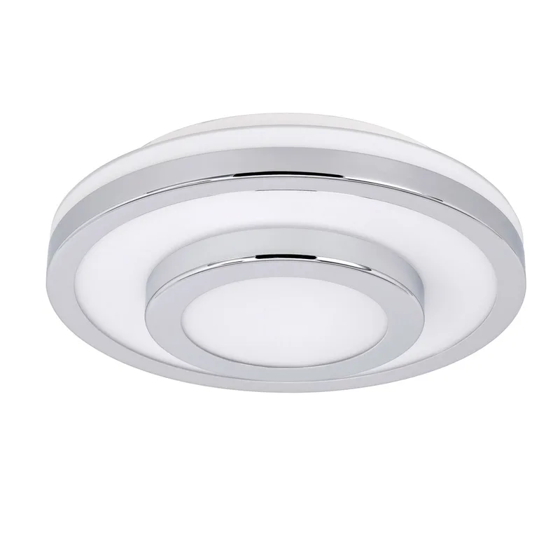Plafonniere badkamer | 35 cm | master ring badkamer plafondlampen | 2 lichts | E27 | chroom wit de Highlight – photo produit 1 sur 3