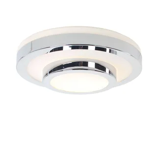 Plafonniere | Ø26 cm | master ring badkamer plafondlampen | E27 | chroom wit | glas metaal | diffuse von Highlight – Produktfoto 1 von 3