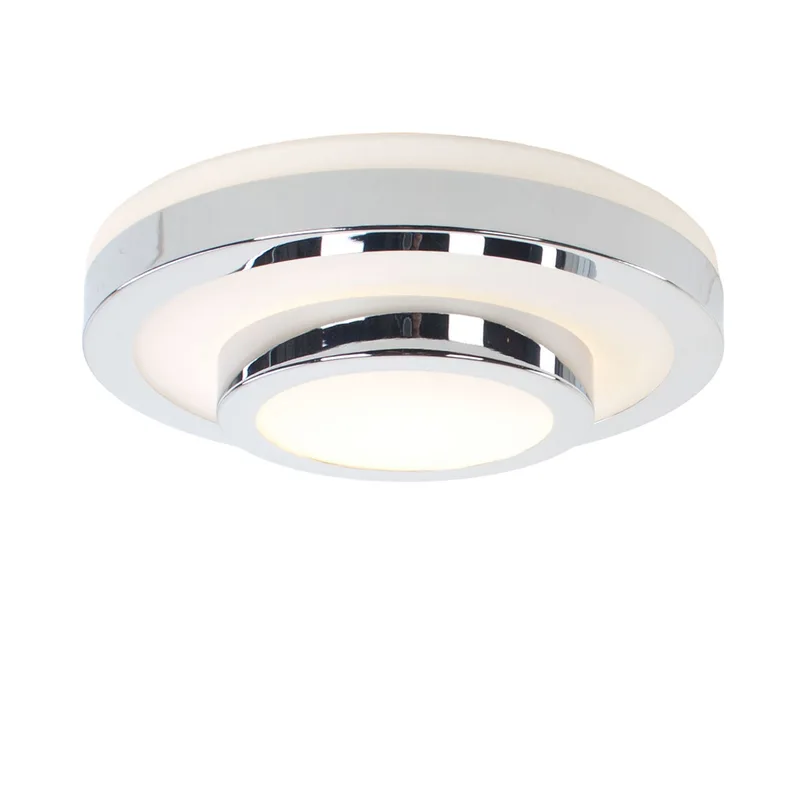 Plafonniere | Ø26 cm | master ring badkamer plafondlampen | E27 | chroom wit | glas metaal | diffuse von Highlight – Produktfoto 1 von 3