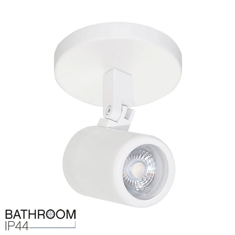 Ronde IP44 badkamer spot Rain | 1 lichts | wit | Ø 10 cm | modern design de Highlight – photo produit 1 sur 3