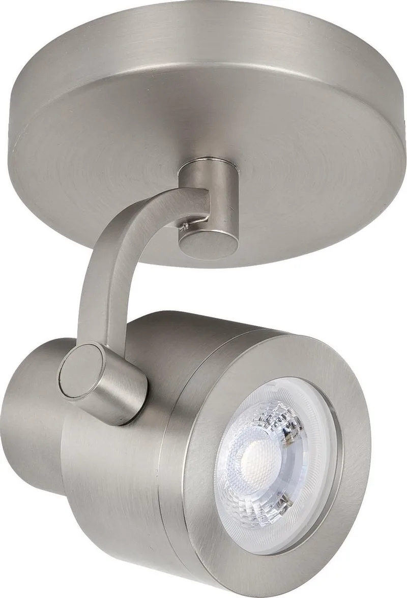 spot Alto 1 lichts - rond - excl. 1x GU10 - mat-chroom by Highlight in Geborsteld RVS – product photo