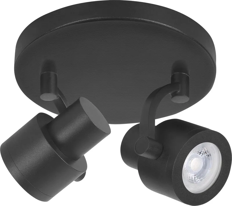 spot Alto 2 lichts - rond - excl. 2x GU10 van Highlight in Zwart – productfoto