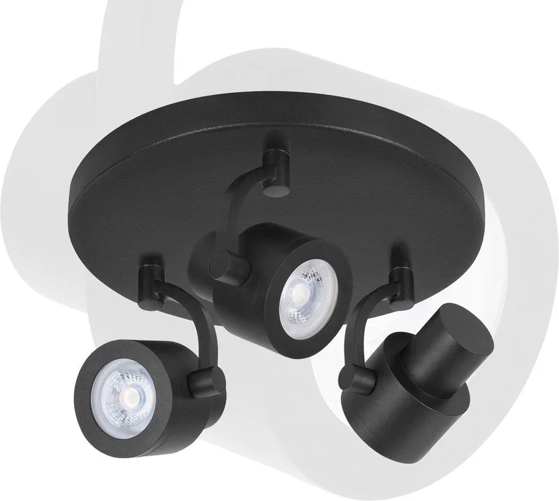 spot Alto 3 lichts - rond - excl. 3x GU10 de Highlight en Noir – photo produit