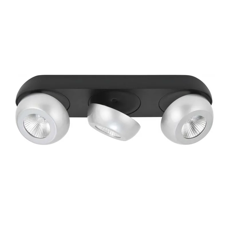 Spot Doblo 3 lichts L 39 cm aluminium zwart de Highlight – photo produit