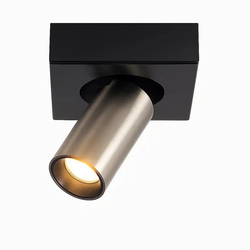 Spot Eliano 1 lichts zwart van Highlight in Mat chroom – productfoto