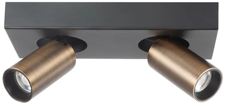 Spot Eliano 2 lichts L 24 cm zwart fra Highlight i Bronze – produktbillede