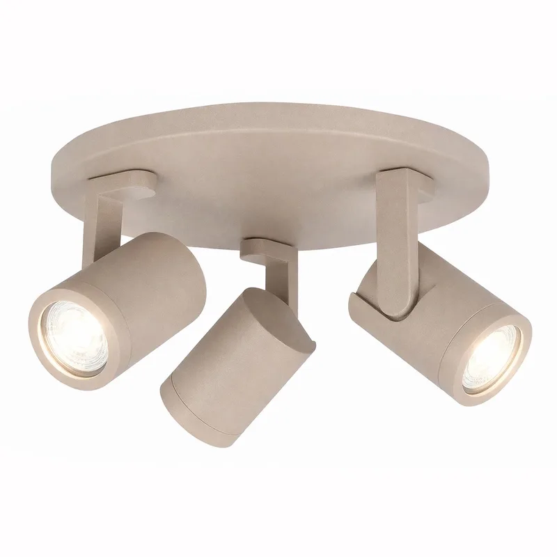 Spot HALO 3 lichts rond von Highlight in Beige – Produktfoto