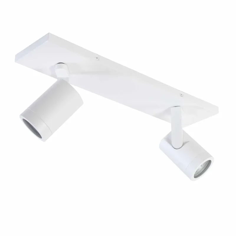 Spot | Halospots wit | 2 lichts | GU10 | wit | metaal | moderne verlichting de Highlight – photo produit 1 sur 2