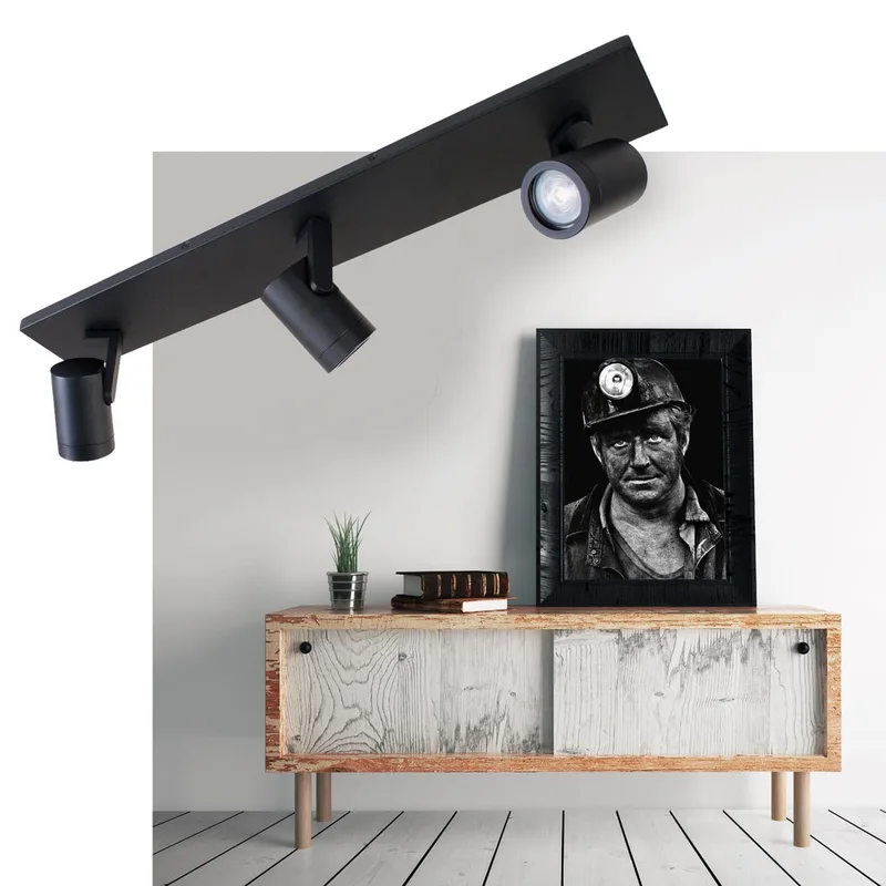 Spot | Halospots zwart | 3 lichts | GU10 | zwart | metaal | moderne verlichting von Highlight – Produktfoto 2 von 2