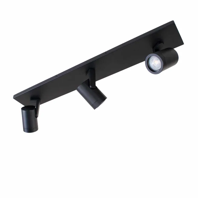 Spot | Halospots zwart | 3 lichts | GU10 | zwart | metaal | moderne verlichting von Highlight – Produktfoto 1 von 2