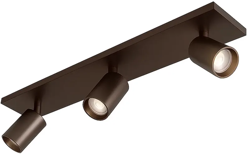 Spot Mila 3 lichts L 65 cm cacao de Highlight en Marron – photo produit