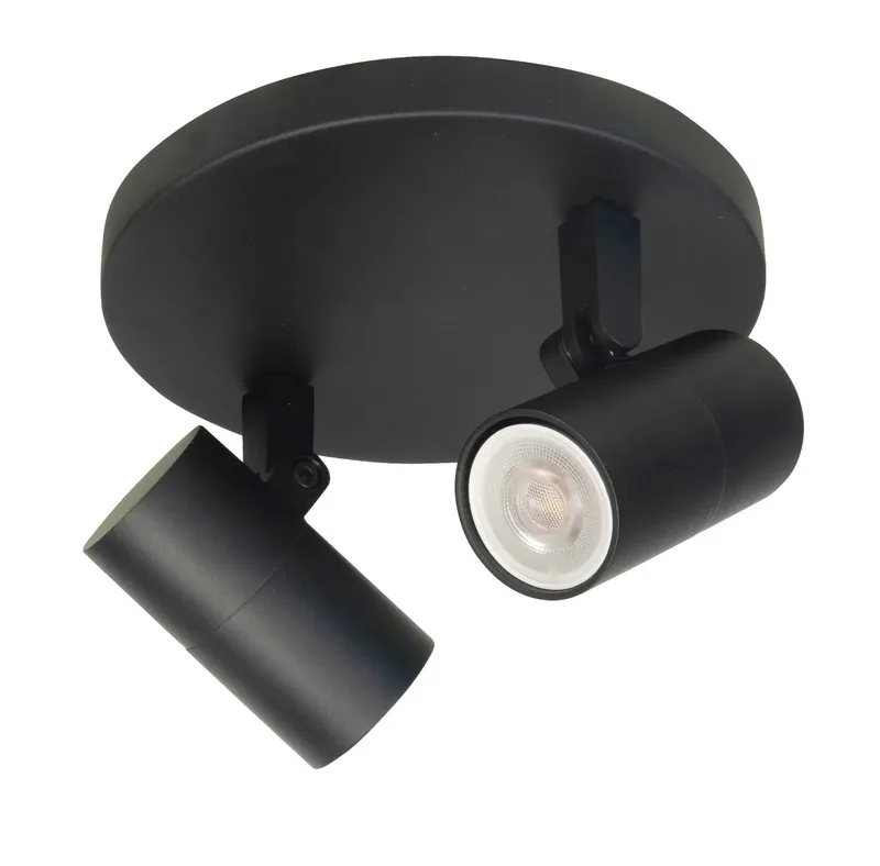 Spot Picollo 2 lichts Ø 15 cm incl mini GU10 zwart von Highlight – Produktfoto