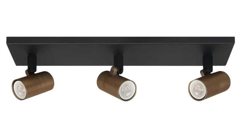 Spot Picollo 3 lichts L 40 cm incl mini GU10 zwart goud de Highlight – photo produit